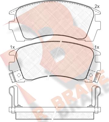 R Brake RB0984 - Kit de plaquettes de frein, frein à disque cwaw.fr