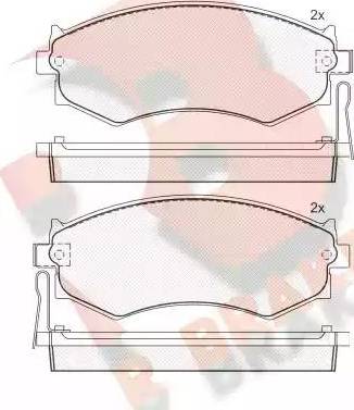 R Brake RB0986 - Kit de plaquettes de frein, frein à disque cwaw.fr