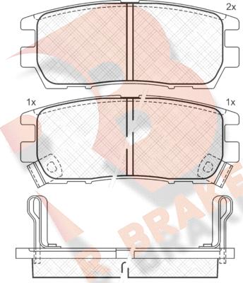 R Brake RB0980 - Kit de plaquettes de frein, frein à disque cwaw.fr