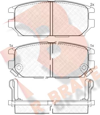 R Brake RB0983 - Kit de plaquettes de frein, frein à disque cwaw.fr