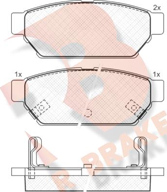 R Brake RB0982 - Kit de plaquettes de frein, frein à disque cwaw.fr