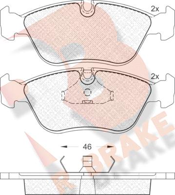 R Brake RB0934 - Kit de plaquettes de frein, frein à disque cwaw.fr