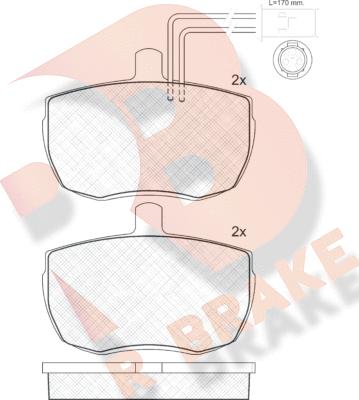 R Brake RB0935 - Kit de plaquettes de frein, frein à disque cwaw.fr