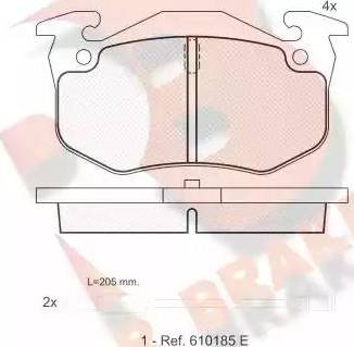 R Brake RB0931 - Kit de plaquettes de frein, frein à disque cwaw.fr