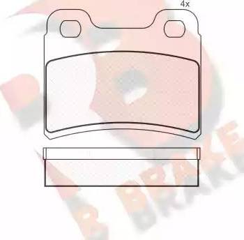 R Brake RB0938 - Kit de plaquettes de frein, frein à disque cwaw.fr