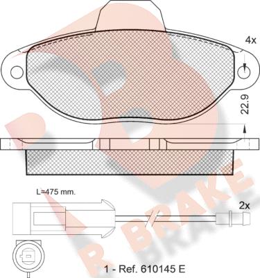 R Brake RB0924 - Kit de plaquettes de frein, frein à disque cwaw.fr