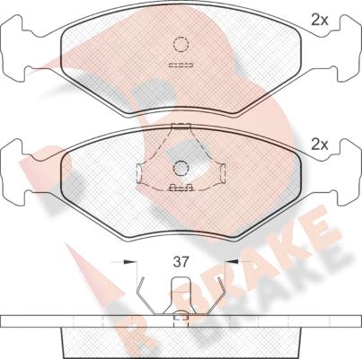 R Brake RB0926 - Kit de plaquettes de frein, frein à disque cwaw.fr