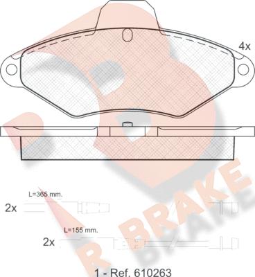 R Brake RB0920 - Kit de plaquettes de frein, frein à disque cwaw.fr