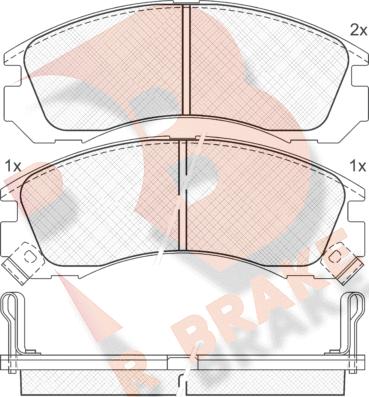 R Brake RB0979 - Kit de plaquettes de frein, frein à disque cwaw.fr