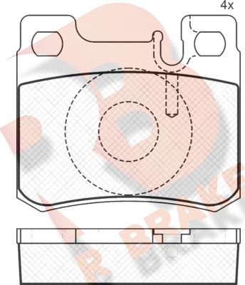 R Brake RB0974 - Kit de plaquettes de frein, frein à disque cwaw.fr