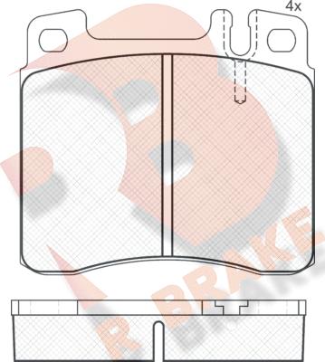 R Brake RB0975 - Kit de plaquettes de frein, frein à disque cwaw.fr