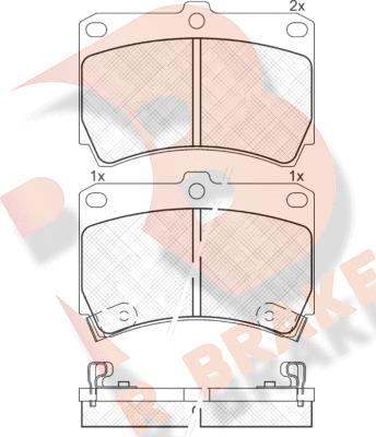 R Brake RB0970 - Kit de plaquettes de frein, frein à disque cwaw.fr