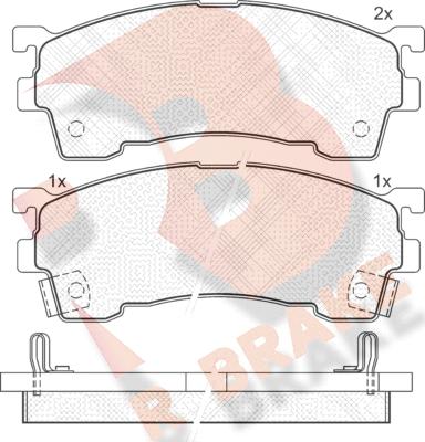 R Brake RB0971-203 - Kit de plaquettes de frein, frein à disque cwaw.fr