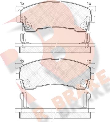 R Brake RB0971 - Kit de plaquettes de frein, frein à disque cwaw.fr