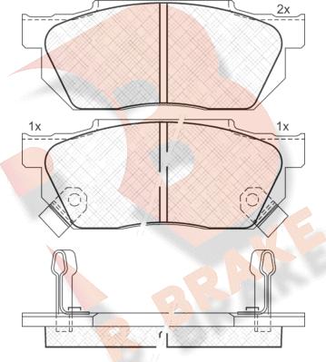 R Brake RB0494 - Kit de plaquettes de frein, frein à disque cwaw.fr