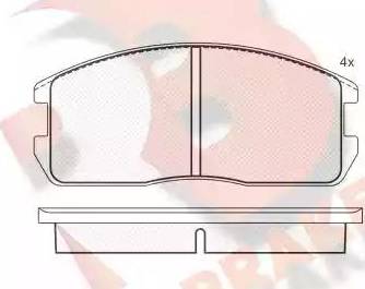 R Brake RB0497 - Kit de plaquettes de frein, frein à disque cwaw.fr