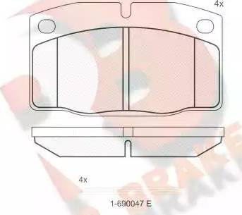 R Brake RB0454-066 - Kit de plaquettes de frein, frein à disque cwaw.fr