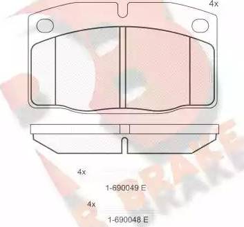 R Brake RB0454-073 - Kit de plaquettes de frein, frein à disque cwaw.fr