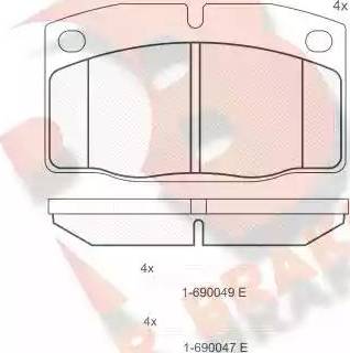 R Brake RB0454-072 - Kit de plaquettes de frein, frein à disque cwaw.fr