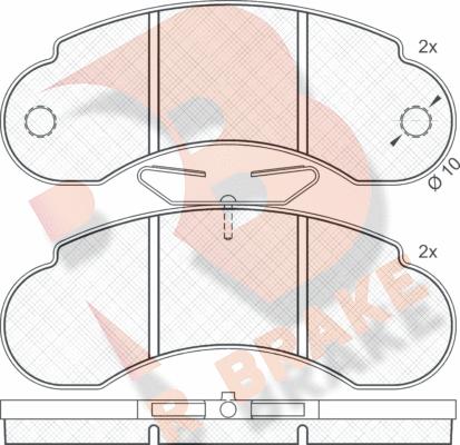 R Brake RB0452 - Kit de plaquettes de frein, frein à disque cwaw.fr