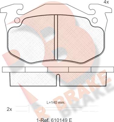 R Brake RB0457 - Kit de plaquettes de frein, frein à disque cwaw.fr