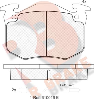 R Brake RB0469 - Kit de plaquettes de frein, frein à disque cwaw.fr