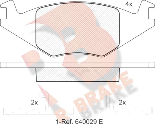 R Brake RB0461 - Kit de plaquettes de frein, frein à disque cwaw.fr