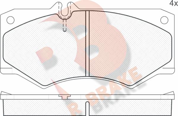 R Brake RB0405 - Kit de plaquettes de frein, frein à disque cwaw.fr