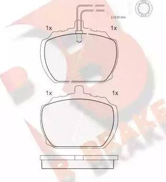 R Brake RB0406 - Kit de plaquettes de frein, frein à disque cwaw.fr