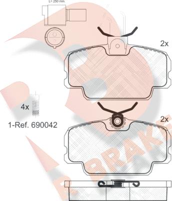 R Brake RB0419-006 - Kit de plaquettes de frein, frein à disque cwaw.fr