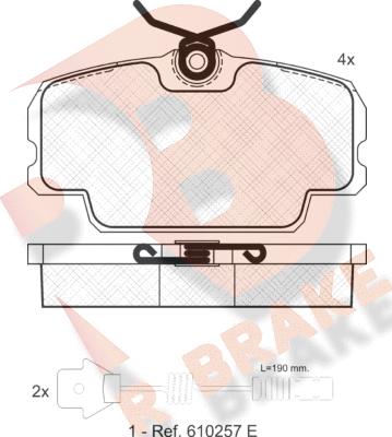 R Brake RB0419-203 - Kit de plaquettes de frein, frein à disque cwaw.fr