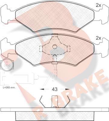 R Brake RB0410 - Kit de plaquettes de frein, frein à disque cwaw.fr