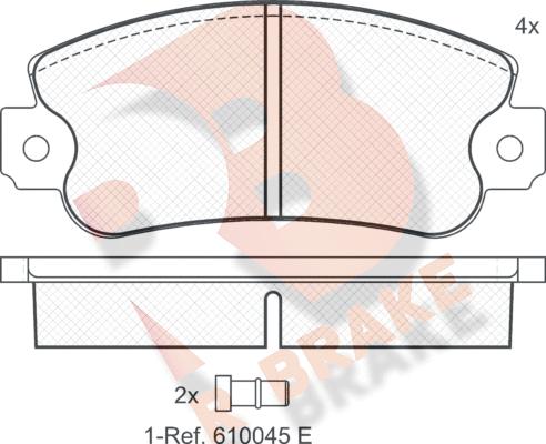 R Brake RB0418 - Kit de plaquettes de frein, frein à disque cwaw.fr