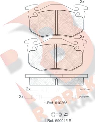 R Brake RB0417-066 - Kit de plaquettes de frein, frein à disque cwaw.fr