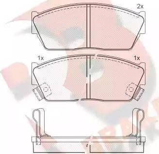 R Brake RB0484 - Kit de plaquettes de frein, frein à disque cwaw.fr