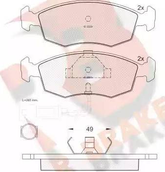 R Brake RB0475 - Kit de plaquettes de frein, frein à disque cwaw.fr