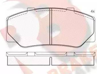 R Brake RB0472 - Kit de plaquettes de frein, frein à disque cwaw.fr