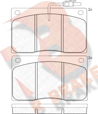 R Brake RB0544 - Kit de plaquettes de frein, frein à disque cwaw.fr