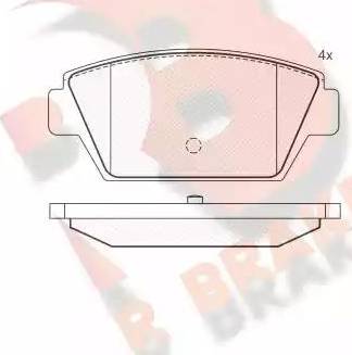 R Brake RB0540 - Kit de plaquettes de frein, frein à disque cwaw.fr