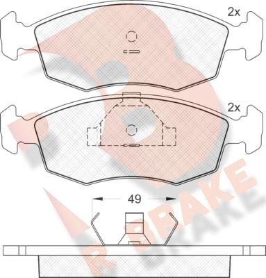 R Brake RB0543 - Kit de plaquettes de frein, frein à disque cwaw.fr