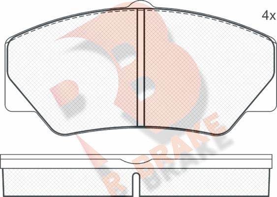 R Brake RB0542 - Kit de plaquettes de frein, frein à disque cwaw.fr