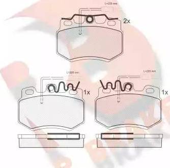 R Brake RB0555 - Kit de plaquettes de frein, frein à disque cwaw.fr