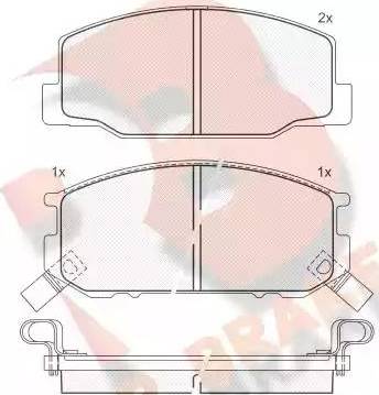 R Brake RB0501 - Kit de plaquettes de frein, frein à disque cwaw.fr