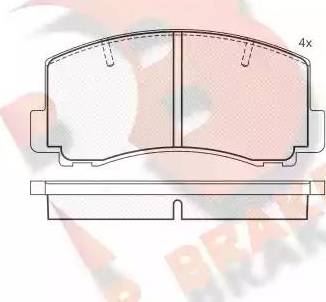 R Brake RB0502 - Kit de plaquettes de frein, frein à disque cwaw.fr