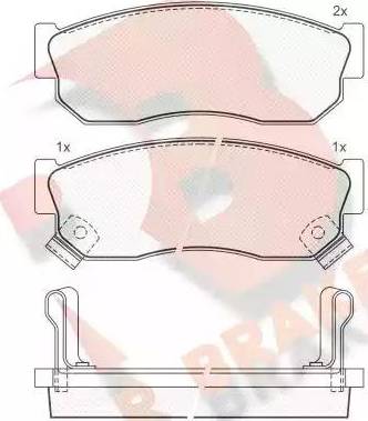 R Brake RB0519 - Kit de plaquettes de frein, frein à disque cwaw.fr