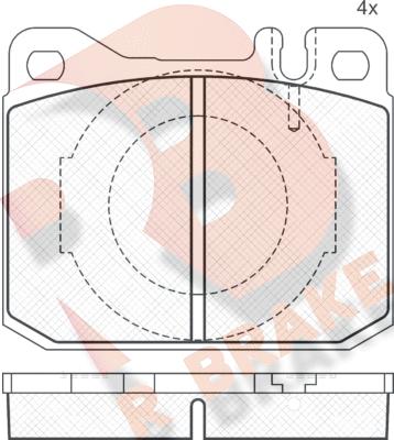 R Brake RB0511 - Kit de plaquettes de frein, frein à disque cwaw.fr