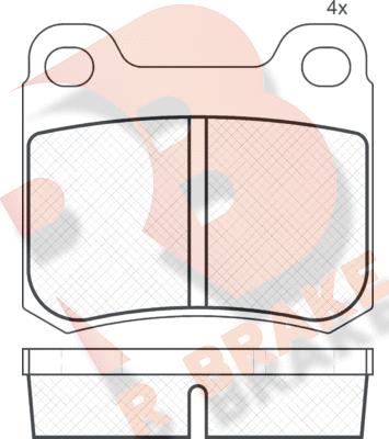 R Brake RB0517 - Kit de plaquettes de frein, frein à disque cwaw.fr