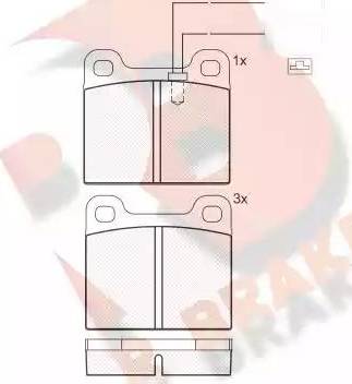 R Brake RB0532 - Kit de plaquettes de frein, frein à disque cwaw.fr