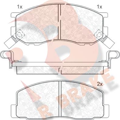 R Brake RB0524 - Kit de plaquettes de frein, frein à disque cwaw.fr