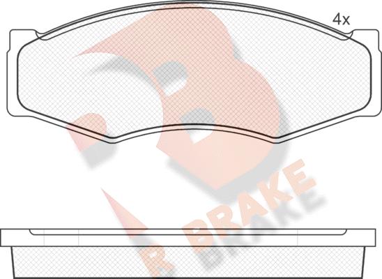 R Brake RB0526 - Kit de plaquettes de frein, frein à disque cwaw.fr